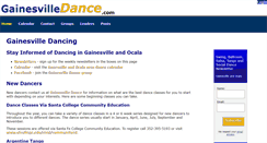 Desktop Screenshot of gainesvilledance.com
