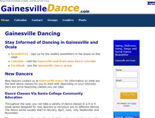 Tablet Screenshot of gainesvilledance.com